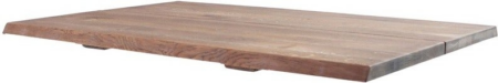 Bordplade til café- og sofabord House of Sander Curve i smoked egetræ 72Ã130 cm